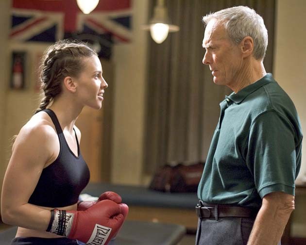 Hilary Swank put on a lot of muscle of Million Dollar Baby
