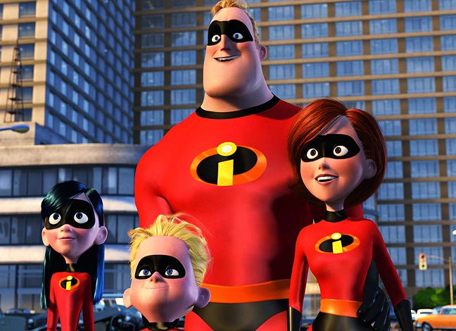 animated superhero movies The Incredibles (2004)